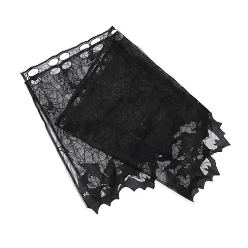 Ciieeo Spitzen-fledermäuse Fenstervorhang Spinnennetz Halloween- Schwarz Für Kamintür von Ciieeo