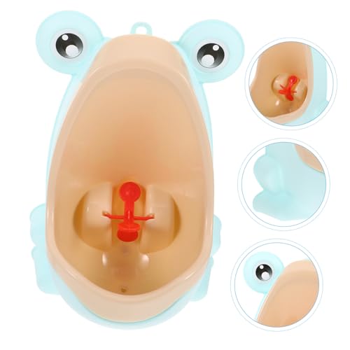 Ciieeo Steh töpfchen mit Cartoon Frosch Muster PP Material Montagearten Haken Saugnapf Stehend Stabiler Toilettentrainer für Jungen Abwaschbar Attraktives Design für Zufällige Farbe von Ciieeo