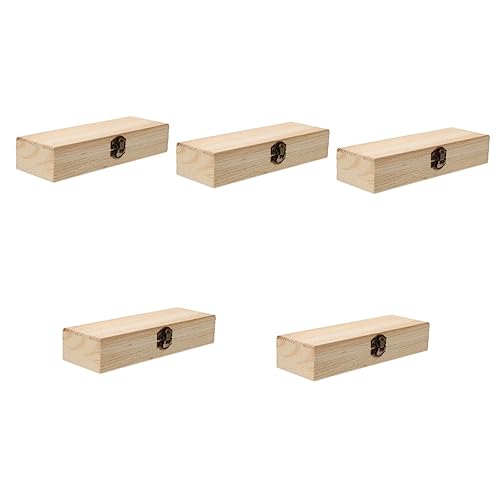 Ciieeo Stift-Organizer 5-Teilige Box Handgeformte Aufbewahrungsboxen Zum Organisieren Mit Deckel Dekorative Aufbewahrungsbox Mit Deckel Dekorative Holzbox Schmuck-Aufbewahrungsbox von Ciieeo