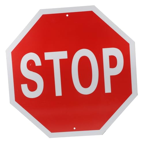 Ciieeo Stoppschild für Außenbereich Doppelseitiges Metallschild zur Verkehrskontrolle Straßenwarnschild für Kinder Vintage Stoppschild aus Aluminium für Garagen und Schulwege Ciieeo Stoppschild für Außenbereich Doppelseitiges Metallschild zur Verkehrskontrolle Straßenwarnschild für Kinder Vintage Stoppschild aus Aluminium für Garagen und Schulwege von Ciieeo
