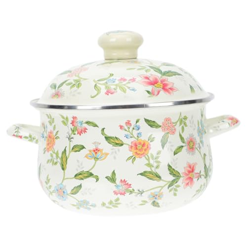 Ciieeo Emaillierter Suppentopfgriff Mit Blumenmuster Leicht Und Perfekt Zum Kochen Auf Dem Herd Ciieeo Emaillierter Suppentopfgriff Mit Blumenmuster Leicht Und Perfekt Zum Kochen Auf Dem Herd von Ciieeo