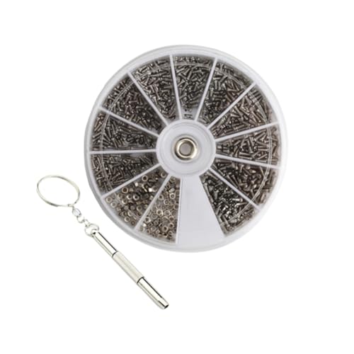 Ciieeo Teiliges Brillen Schrauben Set mit Präzisions Schraubendreher Werkzeug für Sonnenbrillen und Uhrenreparatur mit Ersatzteilen für Fassungen Praktisches Home Repairing Set von Ciieeo
