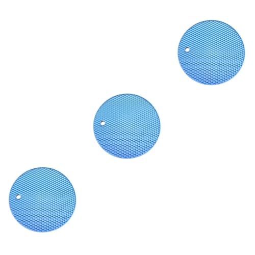 Ciieeo Tischset 3St untersetzer Silikonmatte Runde Topflappenmatte Topfmatte Isoliermatte Hitzebeständige Unterlage verdicken Dämmplatten Silikon-Pad Topfuntersetzer von Ciieeo