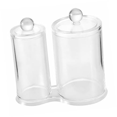 Ciieeo Transparente Aufbewahrungsbox für Wattestäbchen und Wattepads Kosmetik Organizer mit Staubschutz Multifunktional für Badezimmer und Schminktisch Langlebig und Leicht zu Reinigen von Ciieeo