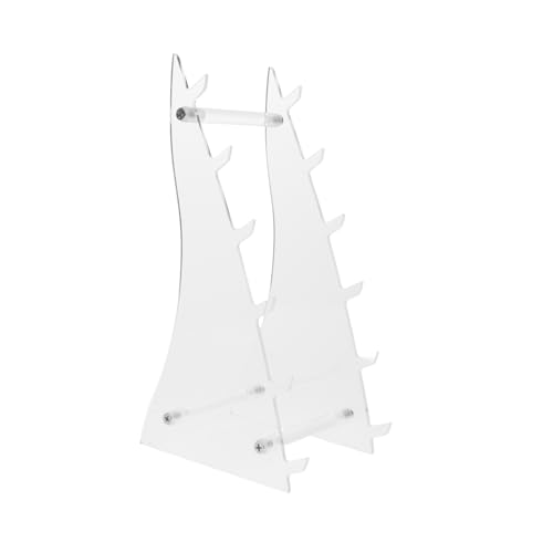 Ciieeo Transparenter Messerhalter Stabiles Küchenmesser Aufbewahrungsrack für Haushalt Praktischer Desktop Cutter Organizer Rutschfester Küchenhelfer für Ordentliche Messeraufbewahrung von Ciieeo