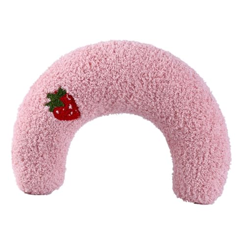 Ciieeo U förmiges Katzennackenkissen aus Hochwertigem Material Schützend für Halswirbelsäule Tiefschlaf Fördernd Angenehm und Bequem für Katzen Schlafkissen in Rosa von Ciieeo