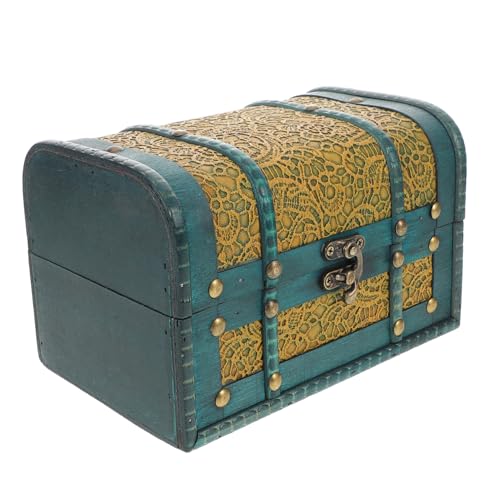 Ciieeo Vintage Holzschatz Truhe Dekorative Schmuckaufbewahrungsbox Piraten Stil für Schmuck Sammlerstücke und für Schlafzimmer und Wohnzimmer Deko Ciieeo Vintage Holzschatz Truhe Dekorative Schmuckaufbewahrungsbox Piraten Stil für Schmuck Sammlerstücke und für Schlafzimmer und Wohnzimmer Deko von Ciieeo