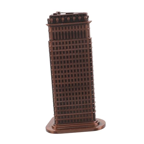 Ciieeo Vintage Metallgebäude Modell Retro Design Künstlerische Bürodekoration Vielseitiges Reisesouvenir Elegantes Wohnaccessoire Fotografie Requisit für Schreibtisch und Regal von Ciieeo