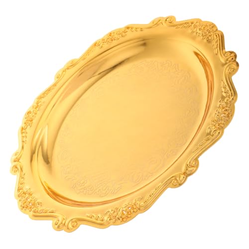 Ciieeo Vintage Serviertablett aus Robustem Multifunktionales Snack und Schmucktablett für Partys und Zuhause Elegant Langlebig Einfach zu Reinigen Stilvolle Dekoration von Ciieeo