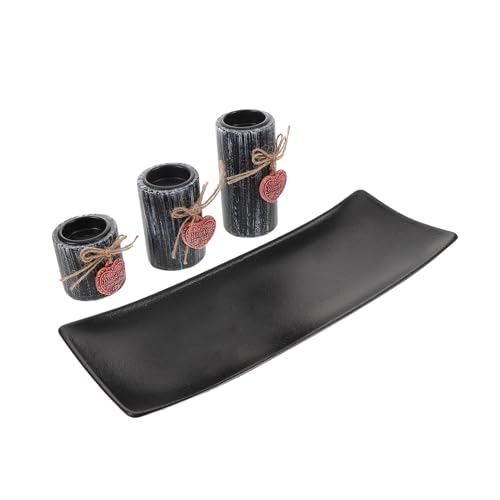 Ciieeo Vintage Teelicht Halter Set mit Tablett und Tischdeko für Wohnzimmer und Esszimmer für Valentinstag und Gemütliche Ciieeo Vintage Teelicht Halter Set mit Tablett und Tischdeko für Wohnzimmer und Esszimmer für Valentinstag und Gemütliche von Ciieeo