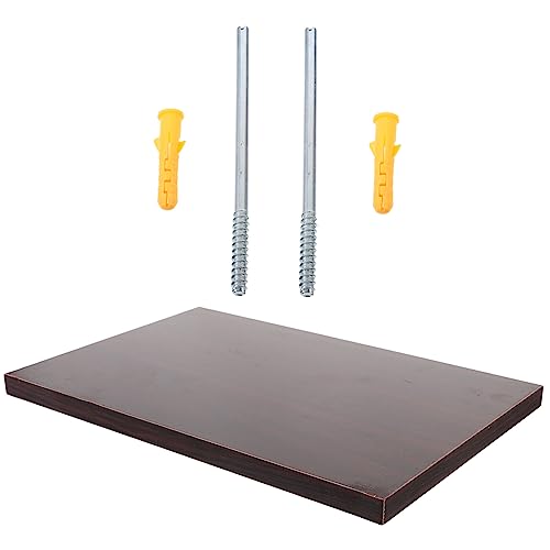 Ciieeo Wandregal Schwebend Robust Rechteckig Wandmontage Stauraum Wohnzimmer Display Regal mit Einfacher Installation und Rustikalem Design Teakholzoptik von Ciieeo