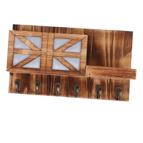 Ciieeo Wandregal mit Schlüsselhalter Dekorativer Post Organizer mit Ablage für Wohnbereich Hölzerner Schlüsselhaken und Garderobe für Kleine Räume Ciieeo Wandregal mit Schlüsselhalter Dekorativer Post Organizer mit Ablage für Wohnbereich Hölzerner Schlüsselhaken und Garderobe für Kleine Räume von Ciieeo