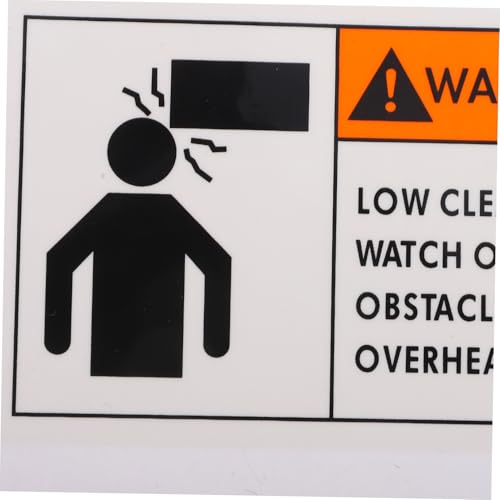 Ciieeo Warnschild Aufkleber Achtung Kopf Selbstklebend Warnaufkleber für Arbeitsplätze und Bereiche Sicherheitszeichen zur Vermeidung von Kopfverletzungen von Ciieeo