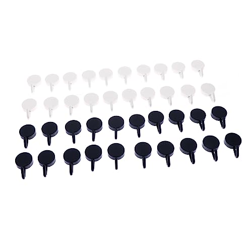 Ciieeo Wasserfeste Wandhaken Teiliges Set Selbstklebend und Stark ohne Bohren für Handtücher Badezimmer und Glatte Oberflächen Schwarze Weiße Haken von Ciieeo