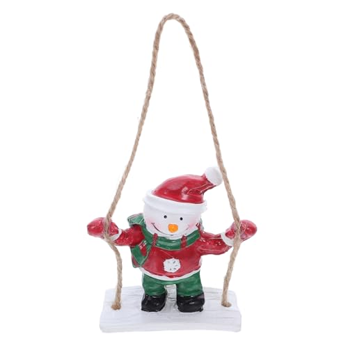 Ciieeo Weihnachtlicher Baumschmuck Resin Schneemann Mini Schaukel Figur Hängende Deko Handbemalt Langlebig Für Weihnachtsbaum Tisch Fenster Wohnzimmer von Ciieeo