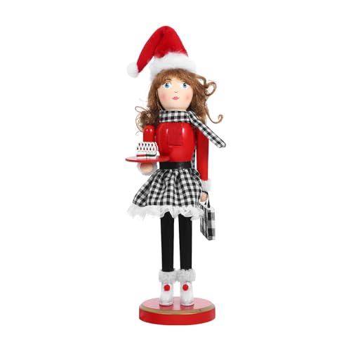 Ciieeo Weihnachtsfrau-Nussknacker Roter Back-Nussknacker Hölzerne -Ornamente Traditionelle -Puppen Feiertagstisch- Für Regale Und Tische Ciieeo Weihnachtsfrau-Nussknacker Roter Back-Nussknacker Hölzerne -Ornamente Traditionelle -Puppen Feiertagstisch- Für Regale Und Tische von Ciieeo