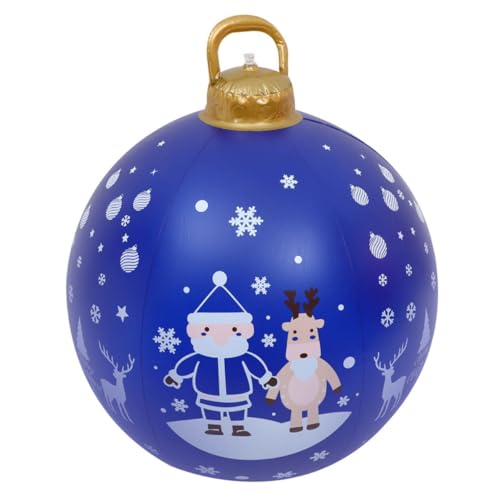 Ciieeo Wetterfeste PVC Weihnachtskugel Aufblasbare Outdoor Deko mit Inflation Regenresistent Farbecht für Garten und Festliche Winteratmosphäre von Ciieeo