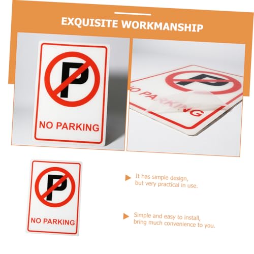 Ciieeo Wetterfestes Acryl Verbotsschild Parkverbot No Parking Zeichen Leicht zu Reinigen Klare Sichtbarkeit für Allgemeine und Private Bereiche Wie Parkplätze und Eingänge von Ciieeo