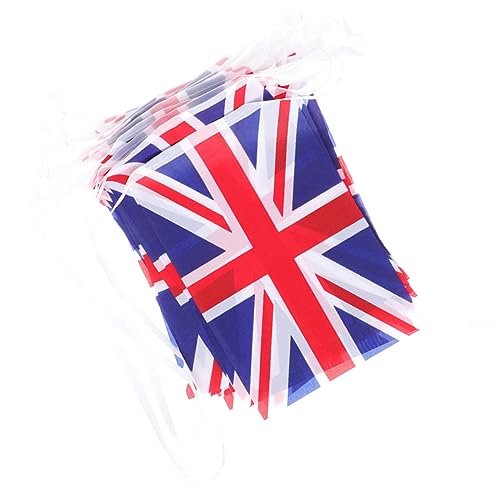 Ciieeo Wimpelkette Union Jack Flaggen Teilig Wetterfest Wiederverwendbar Party Garten Outdoor Dekoration für Britische Festlichkeiten von Ciieeo