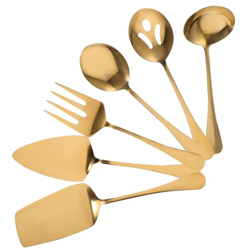 Ciieeo 5-teiliges Utensilienset Aus Edelstahl Gabeln Messer Löffel Geschirr Zum Servieren Von Utensilien von Ciieeo