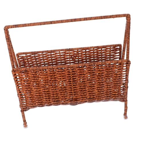 Ciieeo Zeitschriftenhalter aus gewebtem Rattan, mit hoher Tragfähigkeit, leicht zu reinigen, dekorativer Aufbewahrungskorb für Wohnzimmer, Büro, Badezimmer, kompakter Bücher-Organizer für kleine Räume Ciieeo Zeitschriftenhalter aus gewebtem Rattan, mit hoher Tragfähigkeit, leicht zu reinigen, dekorativer Aufbewahrungskorb für Wohnzimmer, Büro, Badezimmer, kompakter Bücher-Organizer für kleine Räume von Ciieeo