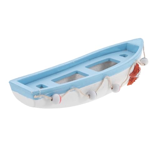 Ciieeo mediterrane Verzierung nautische Tischdeko nautisches Bootsmodell Desktop-Boot Mini-Bootsmodelle Bootsmodell im mediterranen Stil Büro-Boot- hölzern Sky-Blue von Ciieeo