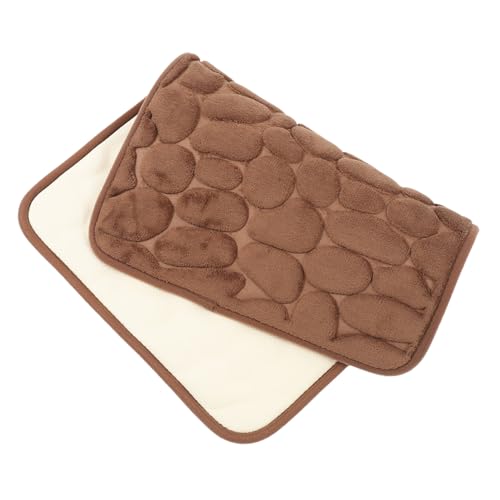 Ciieeo rutschfeste Polyester Bodenmatte Gepolstert Weicher Fußvorleger für Badezimmer Wc Eingangsbereich Maschinenwaschbar Langlebiger Rutsch Badteppich in Kaffee von Ciieeo
