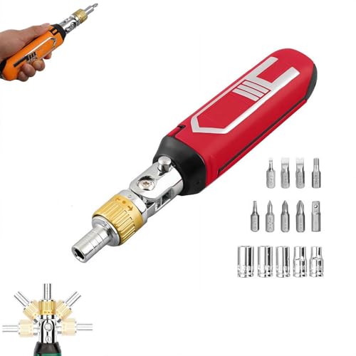 14-in-1-Multifunktions-Ratschen-Schraubendreher-Set, 180° drehbarer Schraubendreher für enge Räume, Multi-Bit-Schraubendreher für Heimwerker, Elektronik, Autoreparaturen 14-in-1-Multifunktions-Ratschen-Schraubendreher-Set, 180° drehbarer Schraubendreher für enge Räume, Multi-Bit-Schraubendreher für Heimwerker, Elektronik, Autoreparaturen von Cikiki