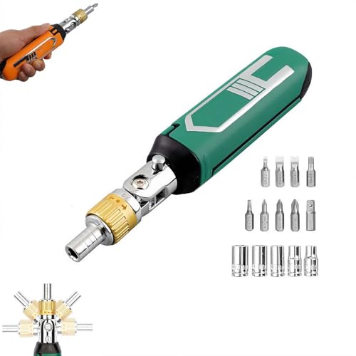 14-in-1-Multifunktions-Ratschen-Schraubendreher-Set, 180° drehbarer Schraubendreher für enge Räume, Multi-Bit-Schraubendreher für Heimwerker, Elektronik, Autoreparaturen 14-in-1-Multifunktions-Ratschen-Schraubendreher-Set, 180° drehbarer Schraubendreher für enge Räume, Multi-Bit-Schraubendreher für Heimwerker, Elektronik, Autoreparaturen von Cikiki