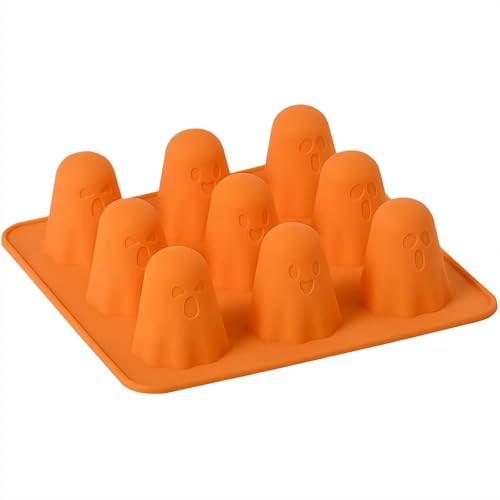 3D Ghost Silikonform Halloween Backformen für Schokolade Jello Süßigkeiten Gummy Kuchen Seife Lebensmittel Eis, Niedliche Geist Jello Shot Mold Halloween Schokoladenformen Silikonformen Halloween 3D Ghost Silikonform Halloween Backformen für Schokolade Jello Süßigkeiten Gummy Kuchen Seife Lebensmittel Eis, Niedliche Geist Jello Shot Mold Halloween Schokoladenformen Silikonformen Halloween von Cikiki