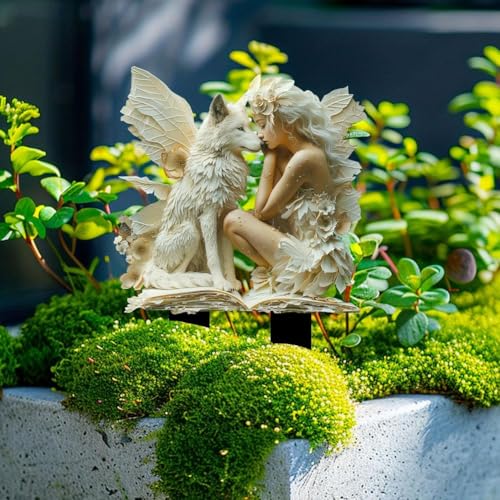 Cikiki Böhmische Fee Blumentopf Dekoration, Blumenfee Pflanzgefäß Töpfe Dekor, 2D Flach Feengarten Zubehör, Böhmische Fee Blumentopf Dekor für Haus oder Garten von Cikiki