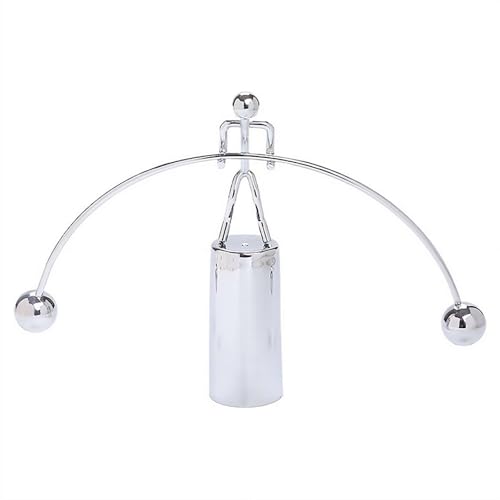 Cikiki Fisherman Balancing Skulptur Edelstahl Lustige Desktop-Dekorationen Interaktive Angeln Schreibtisch Ornament Home Office Dekor Stressabbau Geschenk für Männer für Anglerliebhaber von Cikiki