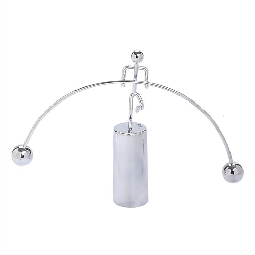 Cikiki Fisherman Balancing Skulptur Edelstahl Lustige Desktop-Dekorationen Interaktive Angeln Schreibtisch Ornament Home Office Dekor Stressabbau Geschenk für Männer für Anglerliebhaber von Cikiki