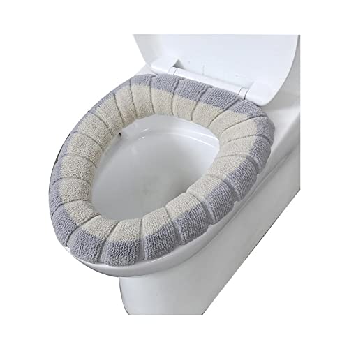 Cikiki WC-Sitzkissen Plüsch Strick WC Abdeckung Winter Warm Toilettensitz Haushalt Toilettensitz von Cikiki