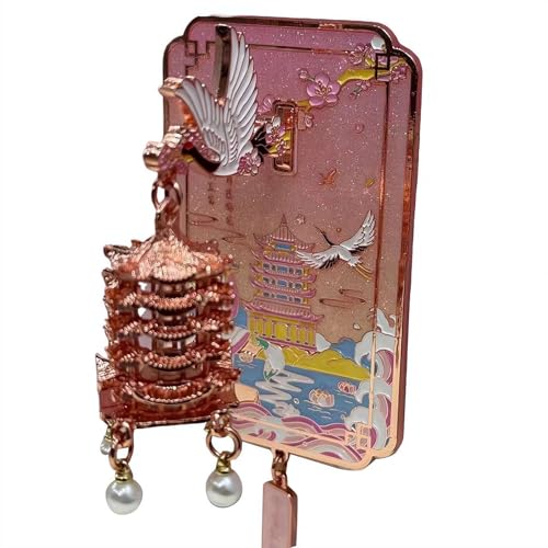 Gelber Kranichturm, leuchtende Laterne, Kühlschrankmagnet, rosa Kranich-Tanzschlangen, Kirschblüte, Metall, magnetische Dekoration, 3D-chinesische Architektur, Wahrzeichen, Souvenir für Küche, Büro Gelber Kranichturm, leuchtende Laterne, Kühlschrankmagnet, rosa Kranich-Tanzschlangen, Kirschblüte, Metall, magnetische Dekoration, 3D-chinesische Architektur, Wahrzeichen, Souvenir für Küche, Büro von Cikiki
