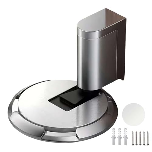 Kein magnetischer mechanischer Bodentürstopper, verstellbarer Türhalter, für Türspalten bis zu 1,9 cm Höhe, nagelfrei oder Schrauben von Cikiki