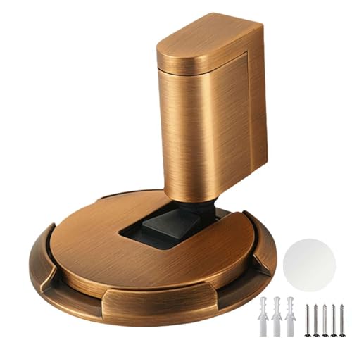 Kein magnetischer mechanischer Bodentürstopper, verstellbarer Türhalter, für Türspalten bis zu 1,9 cm Höhe, nagelfrei oder Schrauben von Cikiki