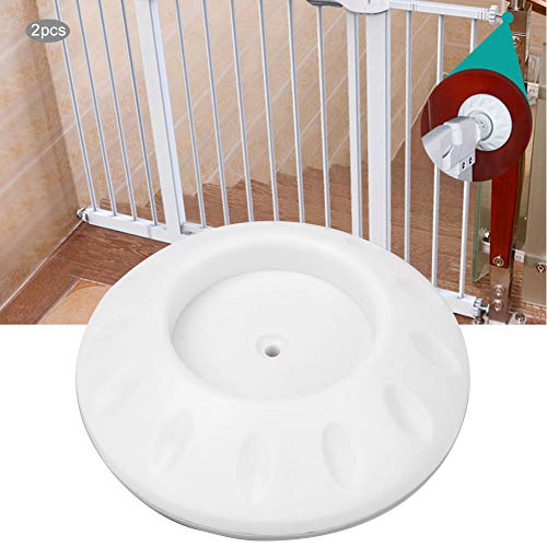 Cikonielf 2 Stück Wandschutz für Baby Treppengitter und Türschutzgitter, Wand Saver Wandschutz Baby Sicherheits Wandschutz Pads für für Kinder Schutzgitter, Hund, Baby(Weiß) von Cikonielf