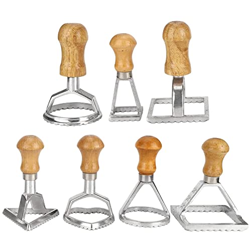 Backformen,7PCS/Set Knödel Formen DIY Kekse Kuchen Gebäck Pasta Stempel Press Cutter Maker Küchenaufsatz zum Schneiden von Keksen Nudelteig Form Küchenwerkzeuge von Cikonielf