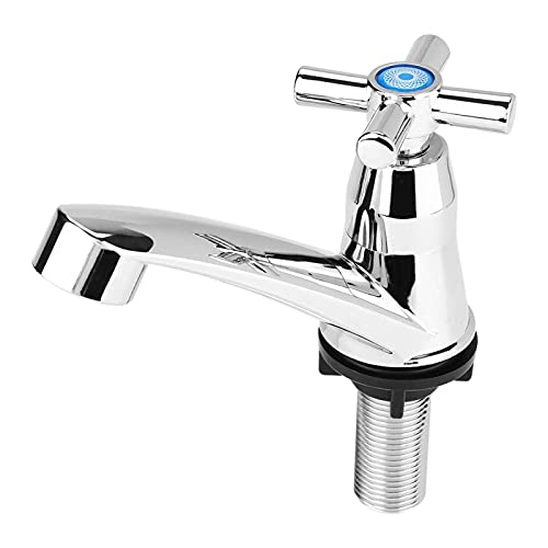 Becken Single Cold Faucet ABS Kunststoff Wasserhahn Badezimmer Waschbecken Küchenspüle Zubehör G1 / 2 (20mm)(Kreuzgriff) von Cikonielf