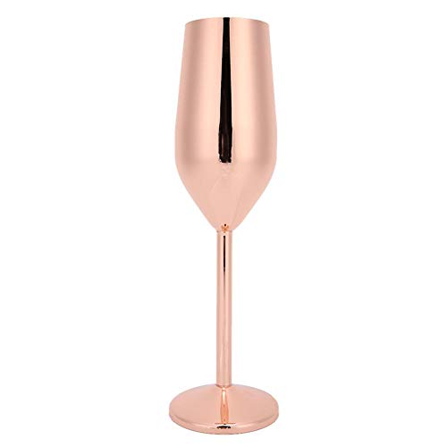 Cikonielf Champagnerglas,Champagnergläser 304 Edelstahl Weinkelch Champagnergläser Trinkbecher 220Ml Für Bar Party Bankett(Rose Golden) von Cikonielf