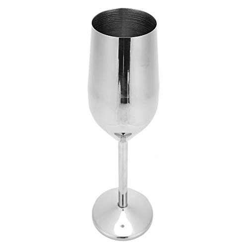 Cikonielf Champagnerglas,Champagnergläser 304 Edelstahl Weinkelch Champagnergläser Trinkbecher 220ML für Bar Party Bankett(Silber) von Cikonielf