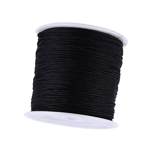 Cikonielf 100M x 0,8mm Nylon Chinese Knot Cord haltbar Rattail Macrame Shamballa Thread String Schwarz Cikonielf 100M x 0,8mm Nylon Chinese Knot Cord haltbar Rattail Macrame Shamballa Thread String Schwarz von Cikonielf