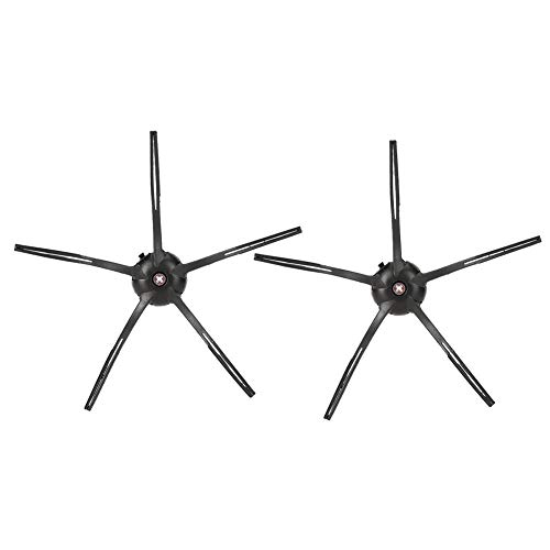 Cikonielf 2 Stück ABS weiche Seitenbürste Ersatzzubehör passend für Roborock S6 S5 E35 E2 Kehrroboter Schwarz von Cikonielf