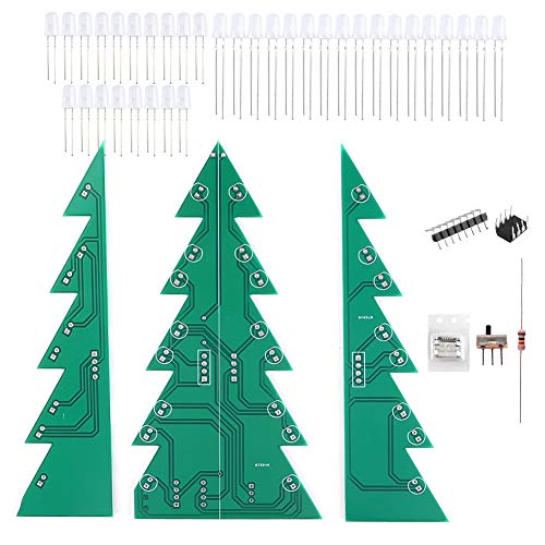 Cikonielf 3-dimensionales Leiterplattenmodul Weihnachtsbaum LED DIY Kit mit 3 Hellen Farben Wanddekoration schönes und zartes Weihnachtslicht von Cikonielf