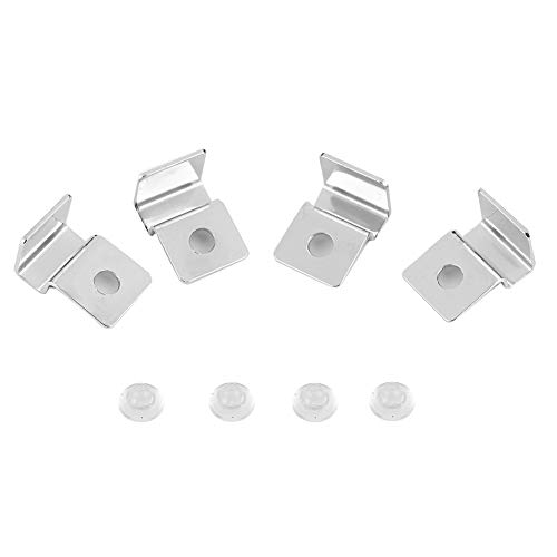 4 Stück Glasabdeckungs Clips Edelstahl Aquarium Glasabdeckung Halterungen Aquarium Glasabdeckung Halter für Aquarien Aquarium(6mm) von Cikonielf