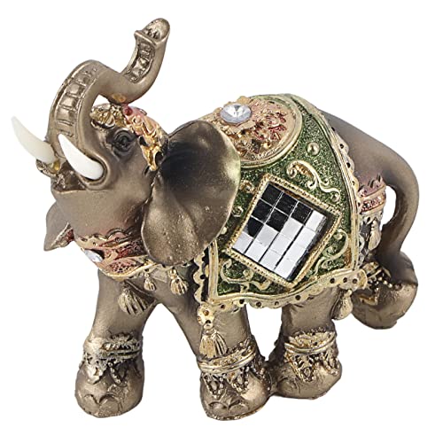 Cikonielf Glücklicher Reichtum Elefant Statue Feng Shui Grüner Elefant Statue Skulptur Reichtum Figur Home Decoration Collection(M) von Cikonielf