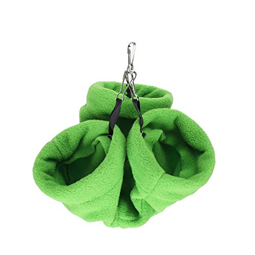 Hamster Tunnel Bett Warm Plüsch Kleintiere Tunnel und Rohr Schlafen Nest Hängebett für Eichhörnchen Kleine Meerschweinchen Zuckersegelflug Frettchen Ratte(Grün) von Cikonielf