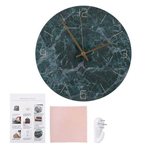 Cikonielf Moderne Wanduhr runde Form Marmor Textur Acryluhr Schlafzimmer Wohnzimmer Wanddekoration von Cikonielf