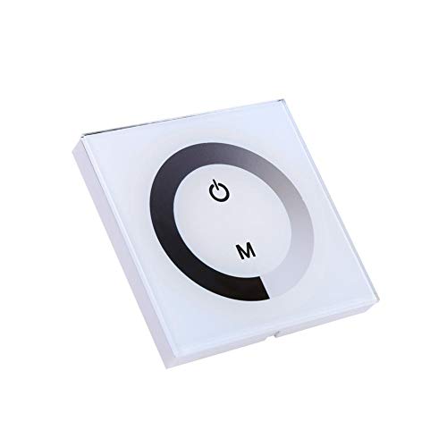 Cikonielf Single Color Touch Panel Dimmer Light Switch for LED Light Strip Wall Switch Controller DC 12V-24V(Weiß) von Cikonielf
